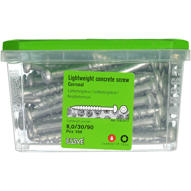 LÄTTBETONGSKRUV KH CS 8X90 100