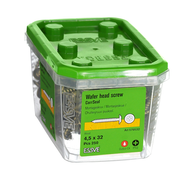 MONTAGESKRUV UTVÄNDIG 4,5X32 250ST PH2 TRÄ CORRSEAL