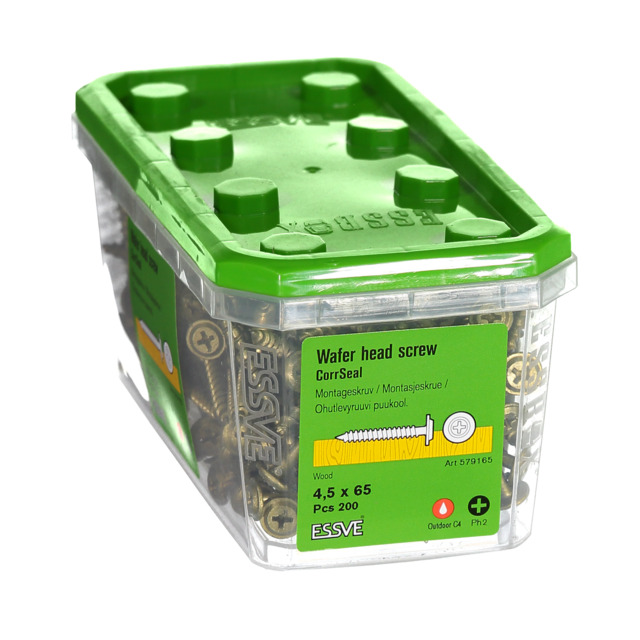 MONTAGESKRUV UTVÄNDIG 4,5X65 200ST PH2 TRÄ