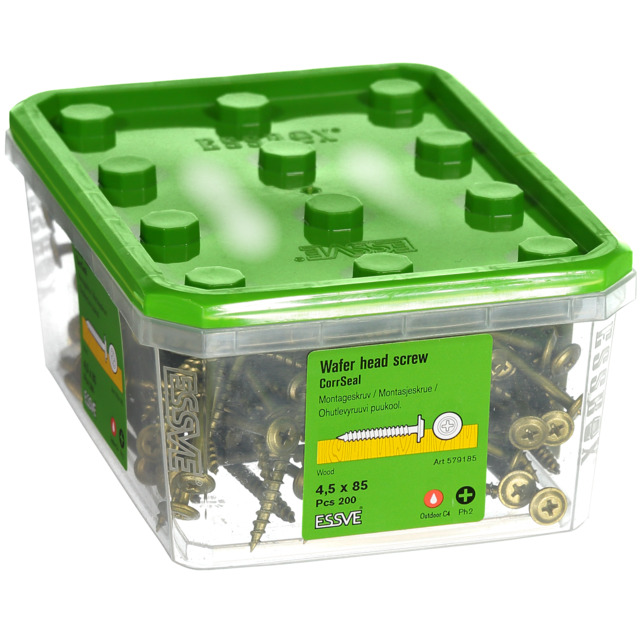 MONTAGESKRUV UTVÄNDIG 4,5X85 200ST PH2 TRÄ