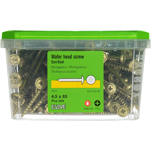 MONTAGESKRUV UTVÄNDIG 4,5X85 200ST PH2 TRÄ