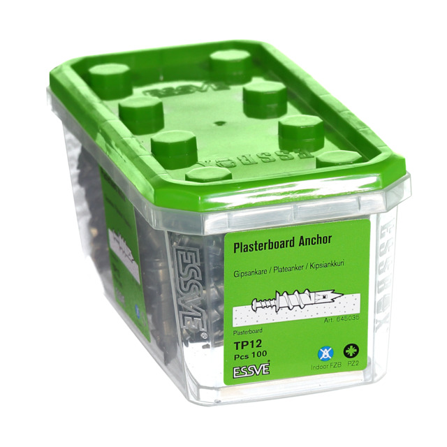 GIPSPLUGG DRIVA TP12 ZINK 100P 100ST                 103100