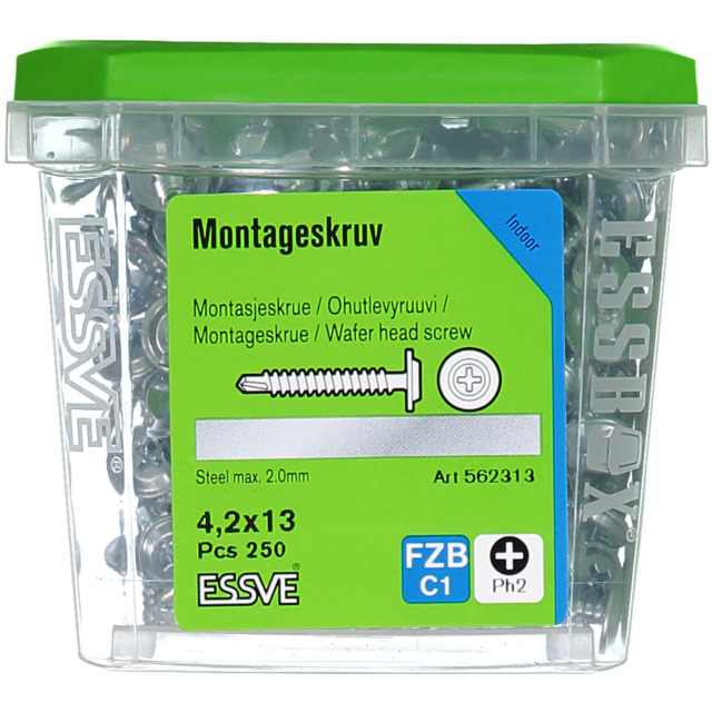 MONTAGESKRUV 4,2X13 BORRSP 250ST   FZ STÅL    (6) 406508