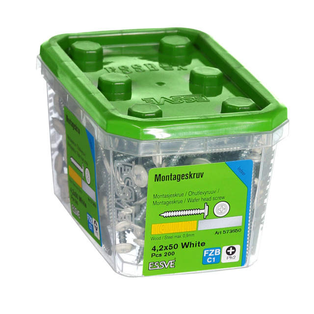 MONTAGESKRUV SH 4,2X50 VIT 200ST FZB        (6) 406511