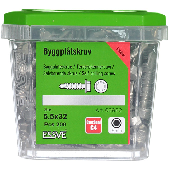 PLÅTSKRUV BS 6K CORR 5,5X32 CORRSEAL 5,5X32 200ST