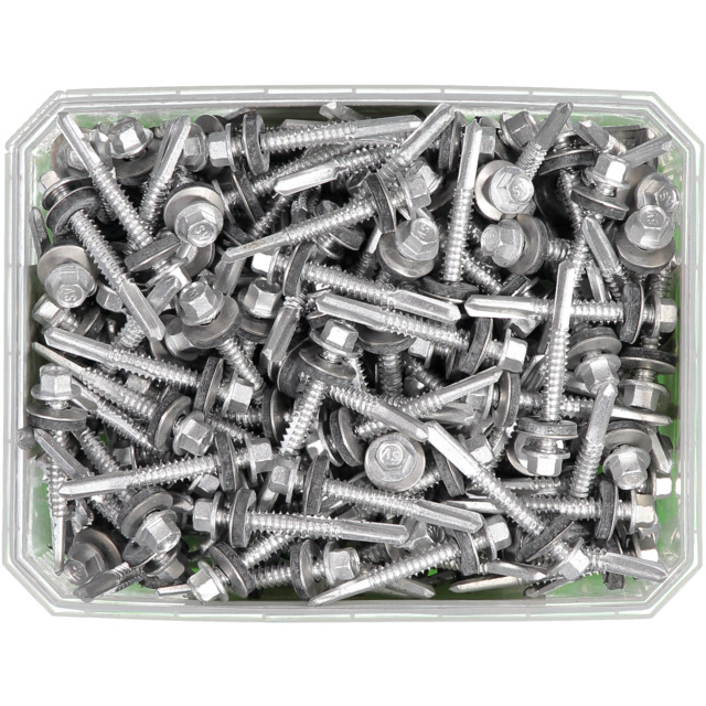 PLÅTSKRUV CORRSEAL BORRSPETS SEXKANTSSKALLE RFR BR 6,3X50MM 200ST | Beijerbygg Byggmaterial