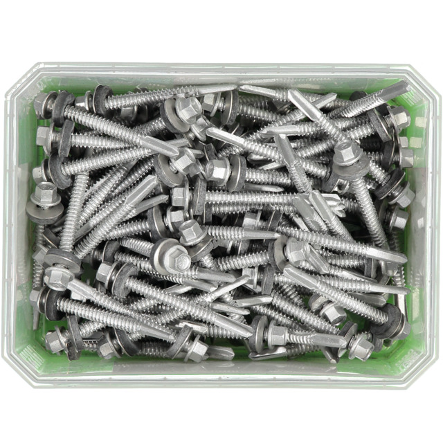 PLÅTSKRUV CORRSEAL BORRSPETS SEXKANTSSKALLE RFR BR 6,3X65MM 100ST | Beijerbygg Byggmaterial