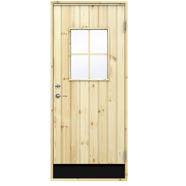 Produktbild föreställande artikeln FÖRRÅDSDÖRR 10* 130G 9X20 VÄ RAK PANEL 2-GLAS ISOLERGLAS från kategorin Ytterdörrar