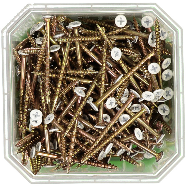 LISTSKRUV 3,4X45 VITLACK 250ST                 406405