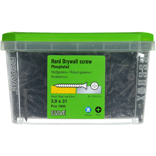 HÅRDGIPSSKRUV FOSF 3,9X31MM 1000ST