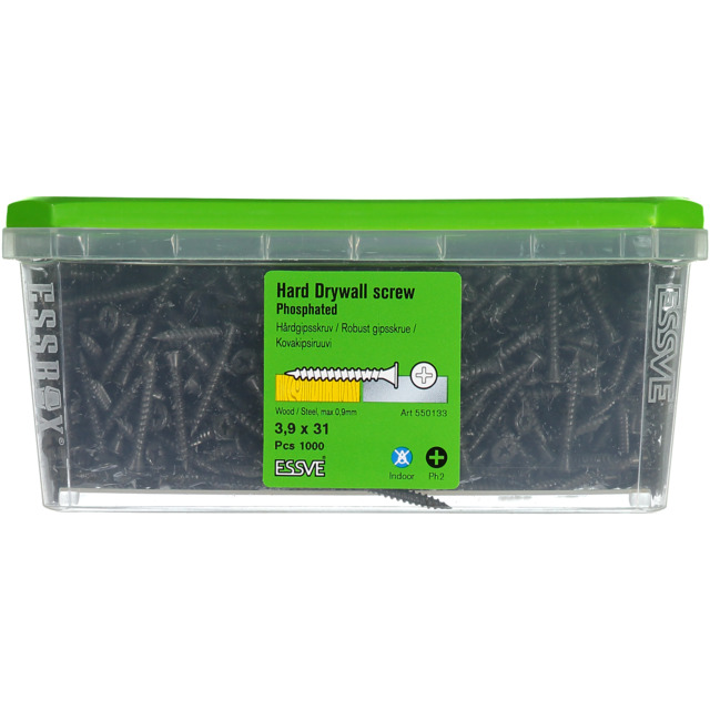 HÅRDGIPSSKRUV FOSF 3,9X31MM 1000ST