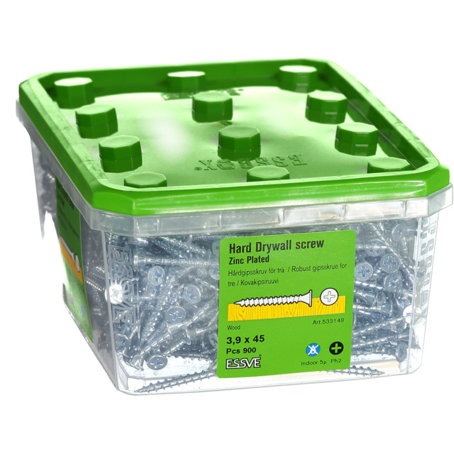 HÅRDGIPSSKRUV 3,9X45 TRÄ 900 FZB 900ST