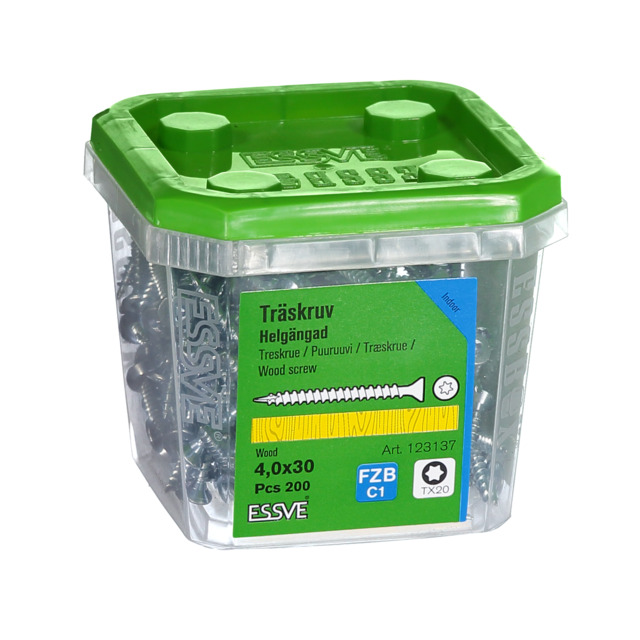 TRÄSKRUV HG FZ FZB 4X30 200ST