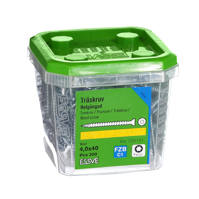 TRÄSKRUV HG FS FZB 4X40 200ST