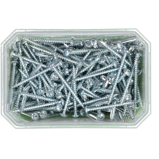 Alternativ bild 0 för 4,0X50/50 spånskivskruv med panhuvud TX20 elektrogalvaniserad - (200 st.)