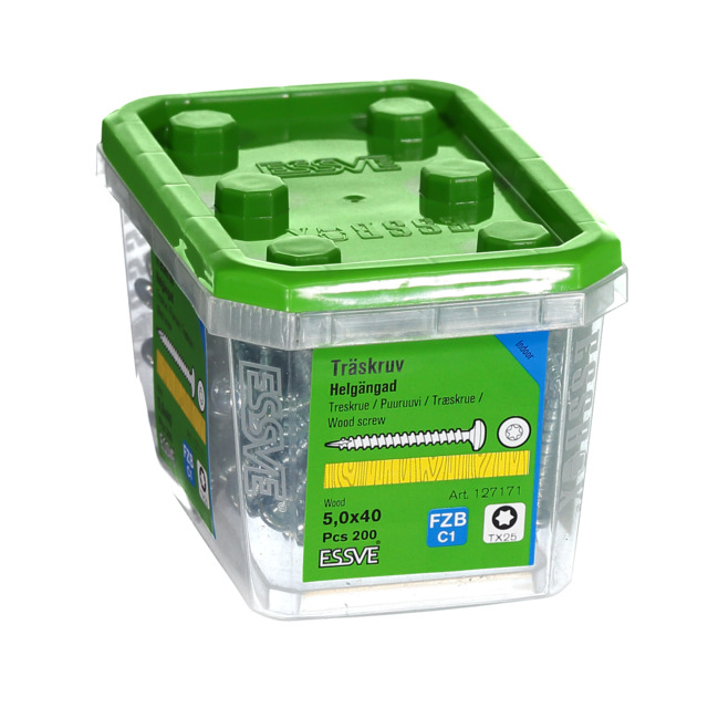 TRÄSKRUV HG KH FZB 5X40 200ST