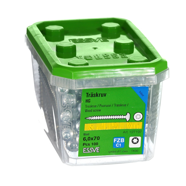 TRÄSKRUV TX30 HG FZB 6,0X70 TRTH 100ST