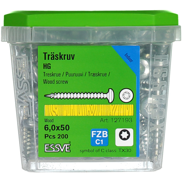 TRÄSKRUV TRTH TX30 HG 6,0X50 FZB 200ST
