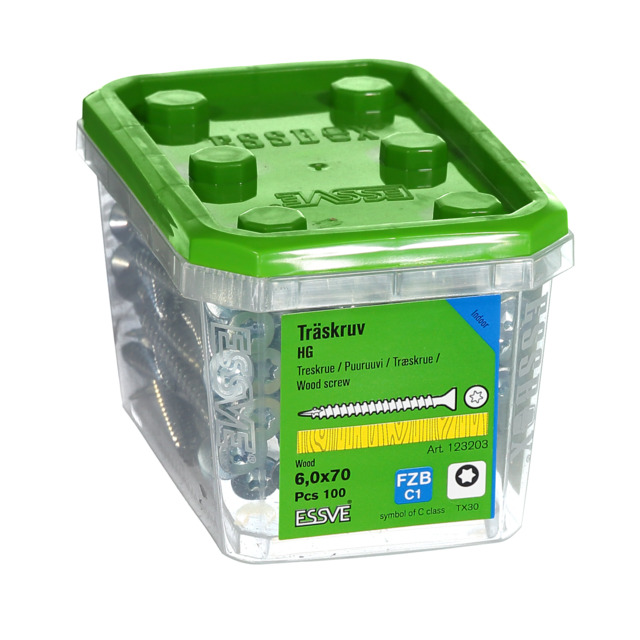 TRÄSKRUV HG FS FZB 6X70 100ST