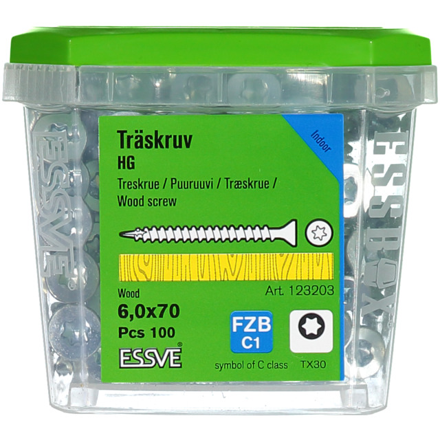 TRÄSKRUV HG FS FZB 6X70 100ST