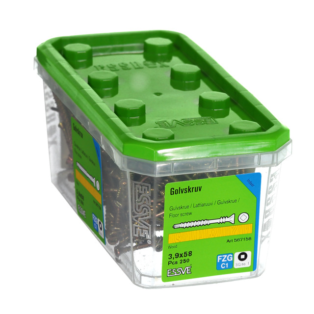 GOLVSKRUV 3,9X58 FZY 250ST MASSIVA GOLV 21-30MM