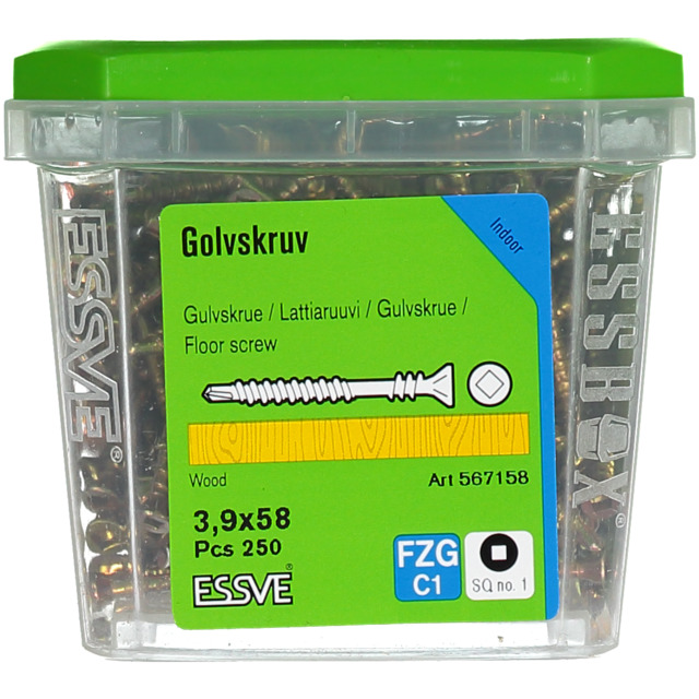 GOLVSKRUV 3,9X58 FZY 250ST MASSIVA GOLV 21-30MM