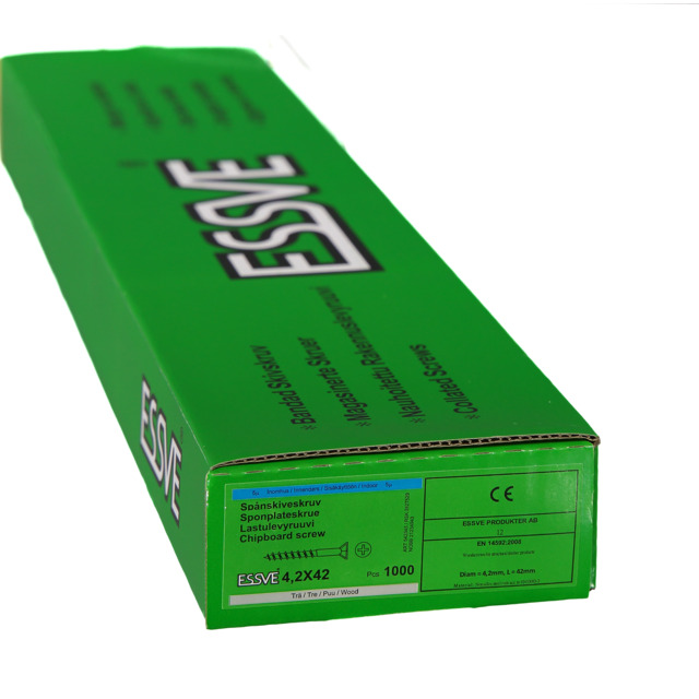 BANDAD SPÅNSKIVESKRUV 4,2X42 1000ST FZB ESSVE | Beijerbygg Byggmaterial