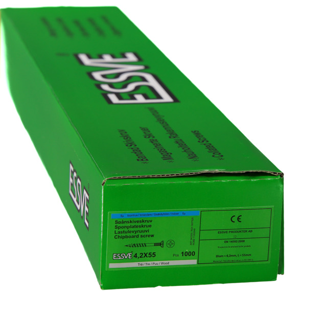 BANDAD SPÅNSKIVESKRUV 4,2X55 1000ST FZB ESSVE