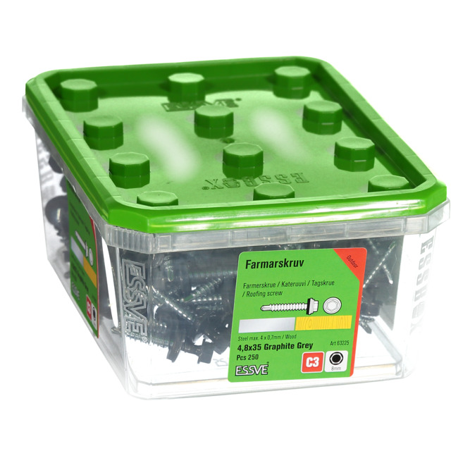 FARMARSKRUV 4,8X35 GRAFGRÅ 250ST                 441302