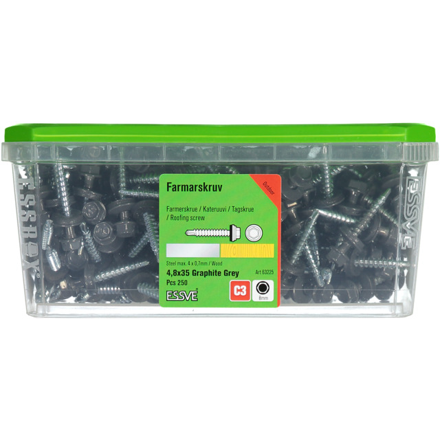 FARMARSKRUV 4,8X35 GRAFGRÅ 250ST                 441302