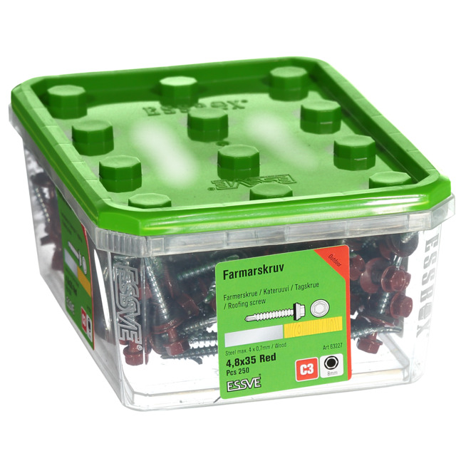 FARMARSKRUV 4,8X35 RÖD 250ST                 441302