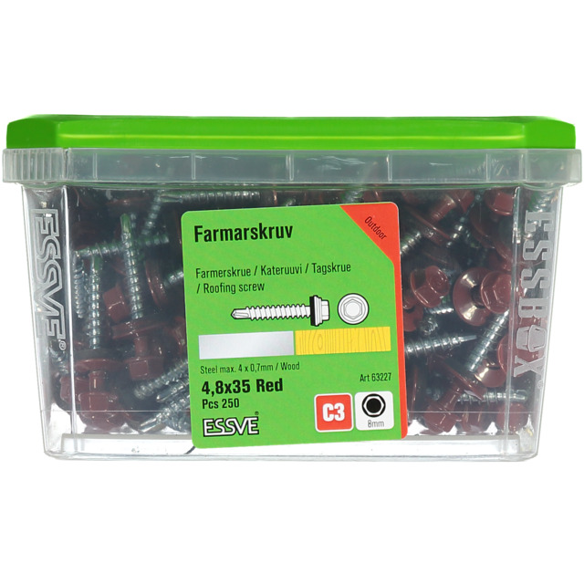 FARMARSKRUV 4,8X35 RÖD 250ST                 441302