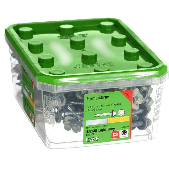 FARMARSKRUV 4,8X35 LJUSGRÅ 250ST                 441302