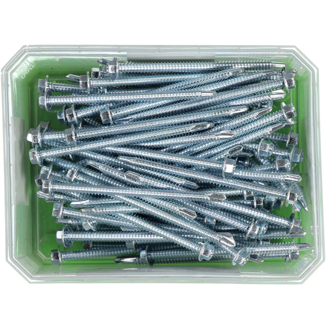 BYGGPLÅTSSKRUV 6,3X100 FZB 100ST                 441202