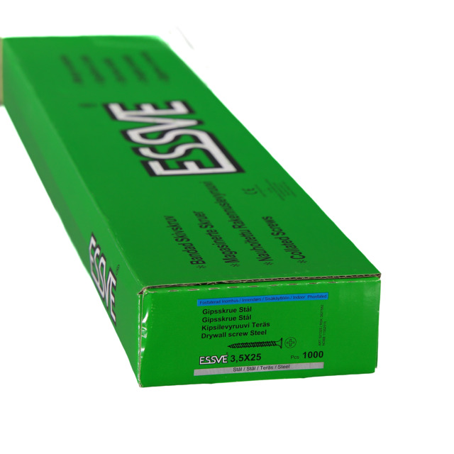BANDAD GIPSSKRUV 3,5X25 STÅL 1000ST FOSF PH2       406901 | Beijerbygg Byggmaterial
