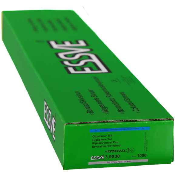 BANDAD GIPSSKRUV 3,9X30 TRÄ 1000ST FZB PH2    406903