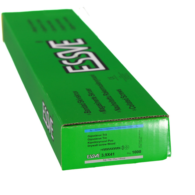 BANDAD GIPSSKRUV 3,9X41 TRÄ 1000ST FZB PH2    406903 | Beijerbygg Byggmaterial