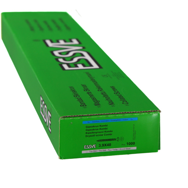 BANDAD GIPSSKRUV 3,9X40 FZ 1000ST STÅL/TRÄ KOMBI 406904 | Beijerbygg Byggmaterial
