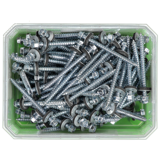 BYGGSKRUV 6,5X75 A STÅL 100ST FZB             406304 | Beijerbygg Byggmaterial