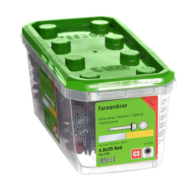 FARMARSKRUV 4,8X20 RÖD 250ST                 441302