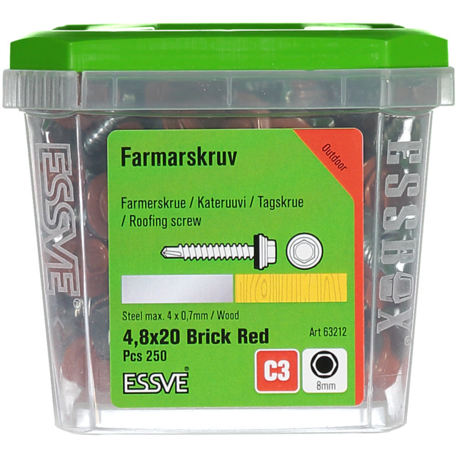 FARMARSKRUV 4,8X20 TRÖD 250ST                 441302