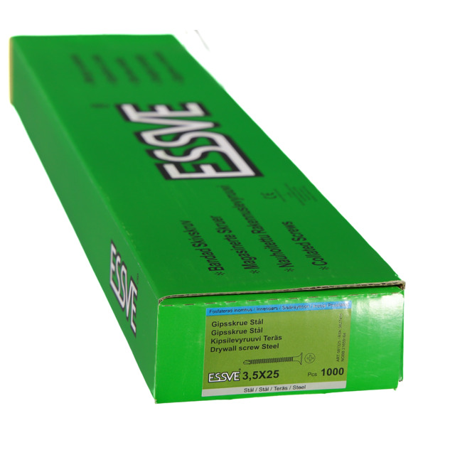 BANDAD GIPSSKR 3,5X25 BORRSP FOSF. 1000ST