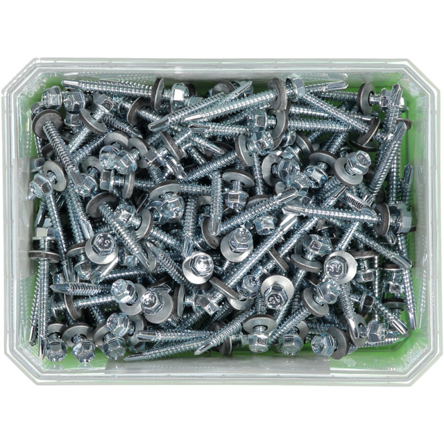 BYGGPLÅTSSKRUV 5,5X50 FZB 150ST                 441201 | Beijerbygg Byggmaterial