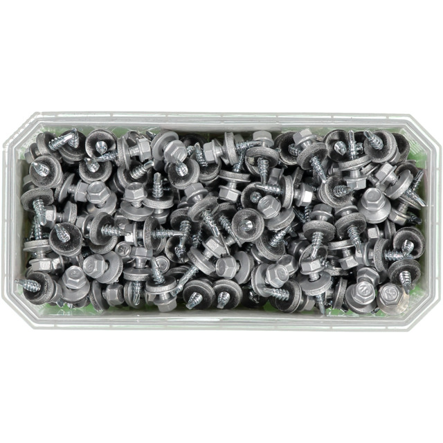 FARMARSKRUV BORRSPETS SEXKANTSH BRICKA SILVER 4,8X20 250ST