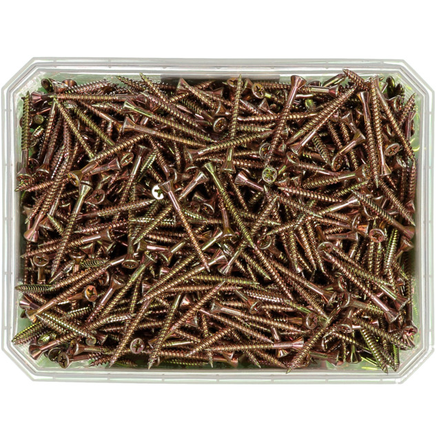SPÅN&BOARDSKRUV PH2 3,9X42 GUL KROM FÖR STÅLREGEL  900ST