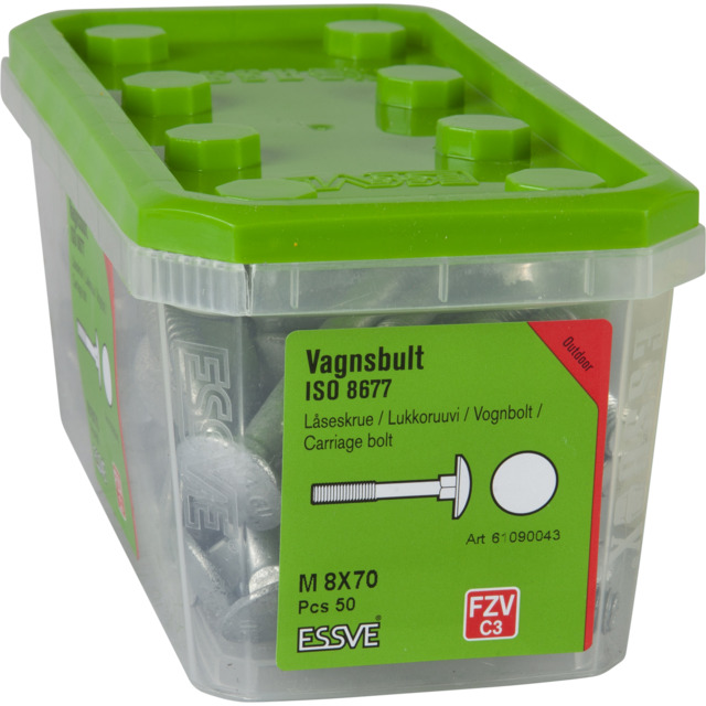 VAGNSBULT ISO 8677 FZV M8X70 50ST