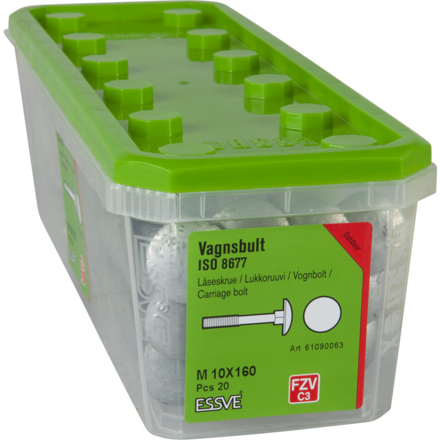 VAGNSBULT ISO 8677 FZV M10X160 20ST