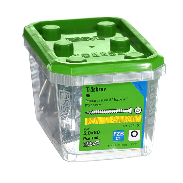 TRÄSKRUV HG FS FZB 5X80 100ST