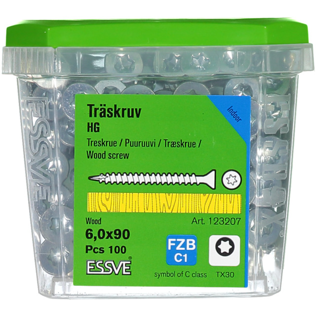 TRÄSKRUV HG FS FZB 6X90 100ST