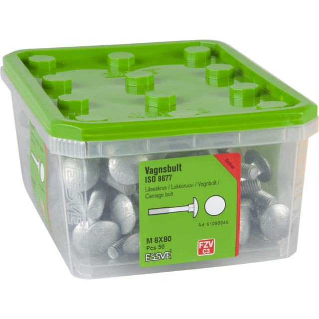 VAGNSBULT ISO 8677 FZV M8X80 50ST